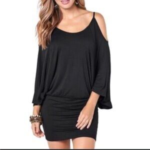 Venus Women's Cold Shoulder Kimono Dress with Banded Bottom Size 4
